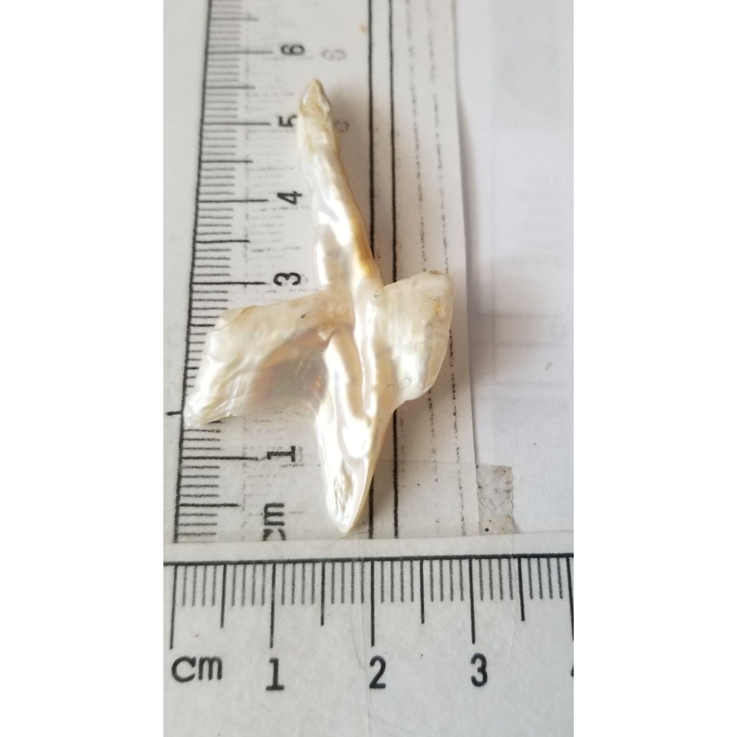 Loose Baroque Look like Big Sward   Freshwater Keshi 18 ct  3.7 gr  5.5  cm  x 3.5  cm