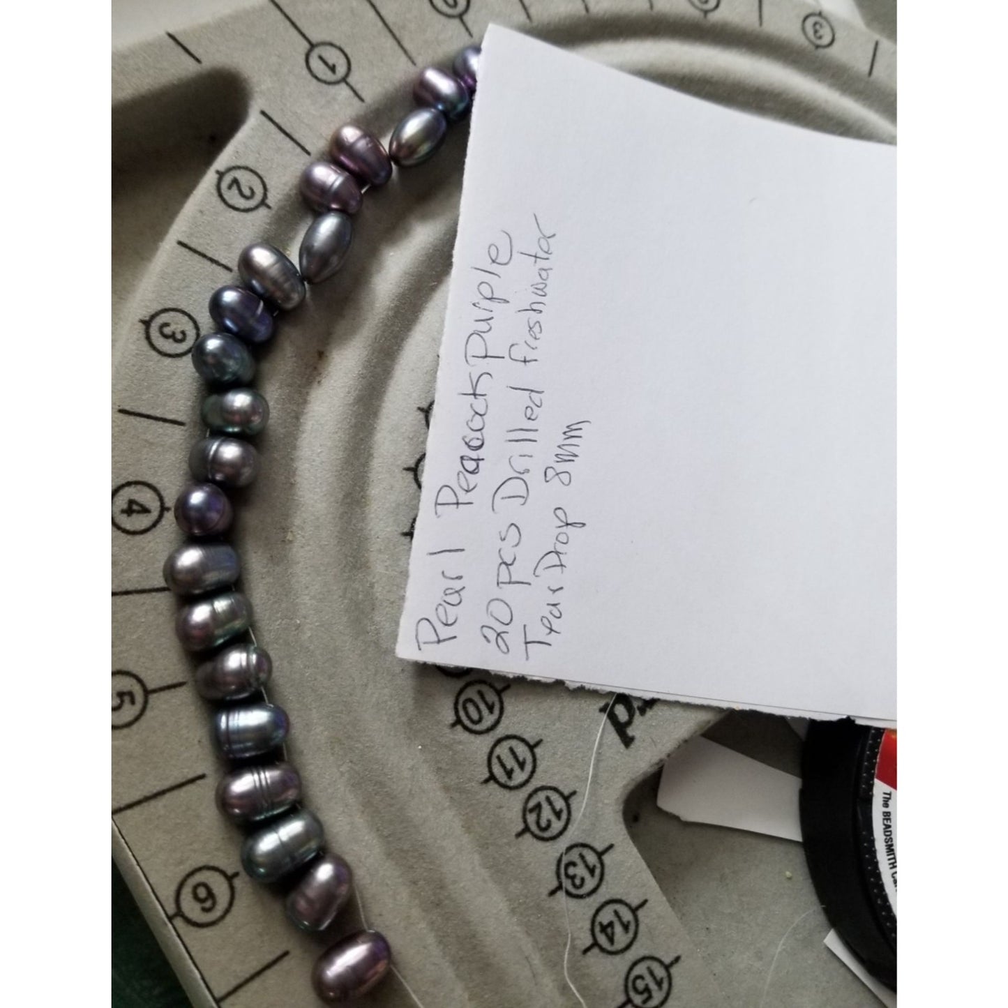 Loose Pearl Peacock  Pearl Bag I 1  Oval 10 mm  Bin Pearl  47 Pcs  116.5 ct   23.1 gr  14" Drilled