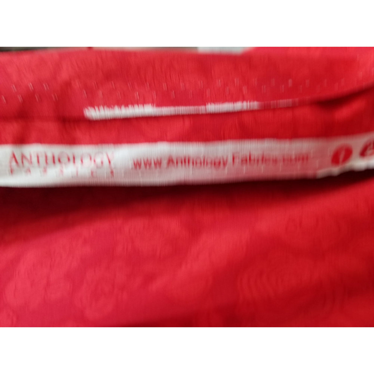 Material Red Cotton Embossed Roses Fabric  44" x 4 yrds Anthology Fabric  Cotton