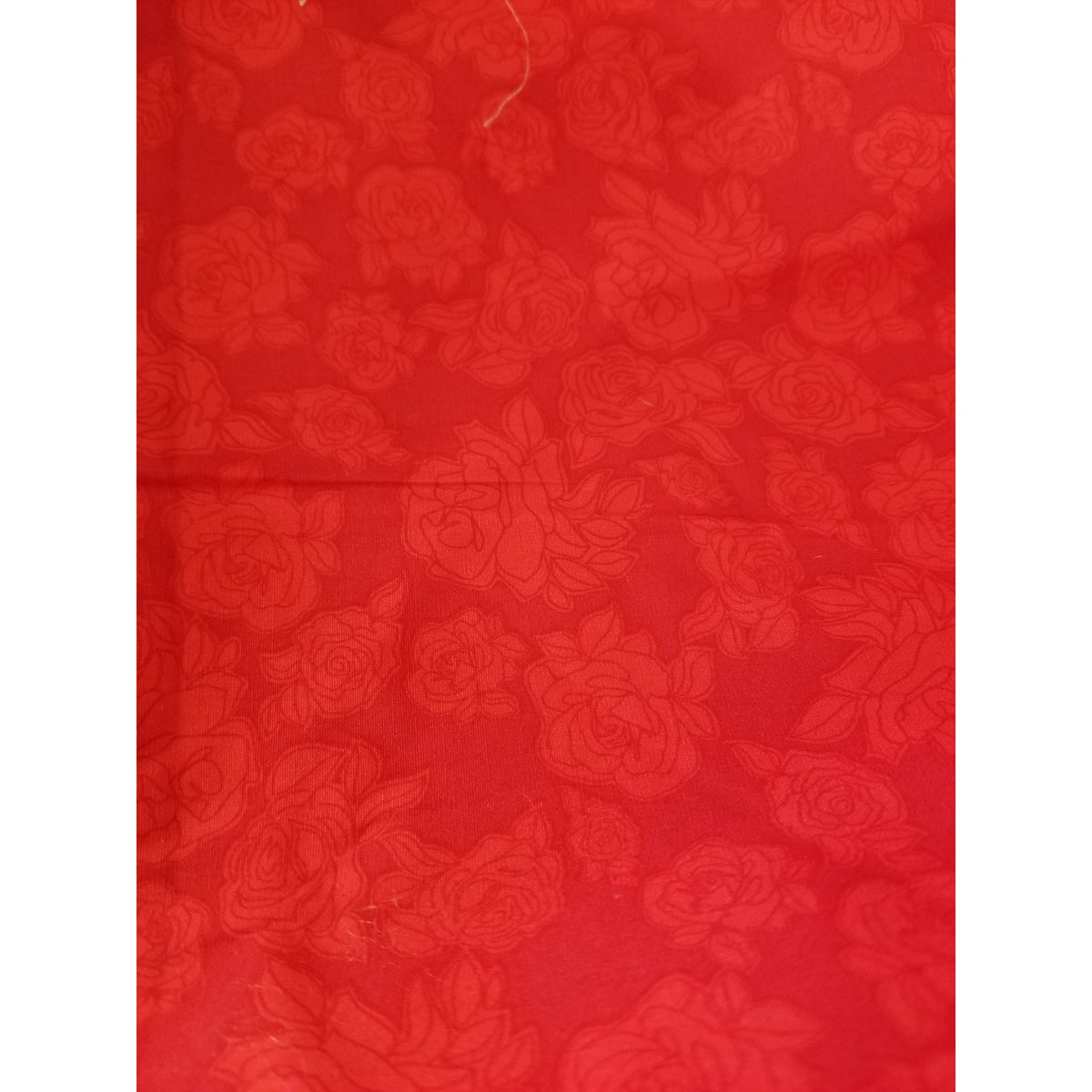 Material Red Cotton Embossed Roses Fabric  44" x 4 yrds Anthology Fabric  Cotton