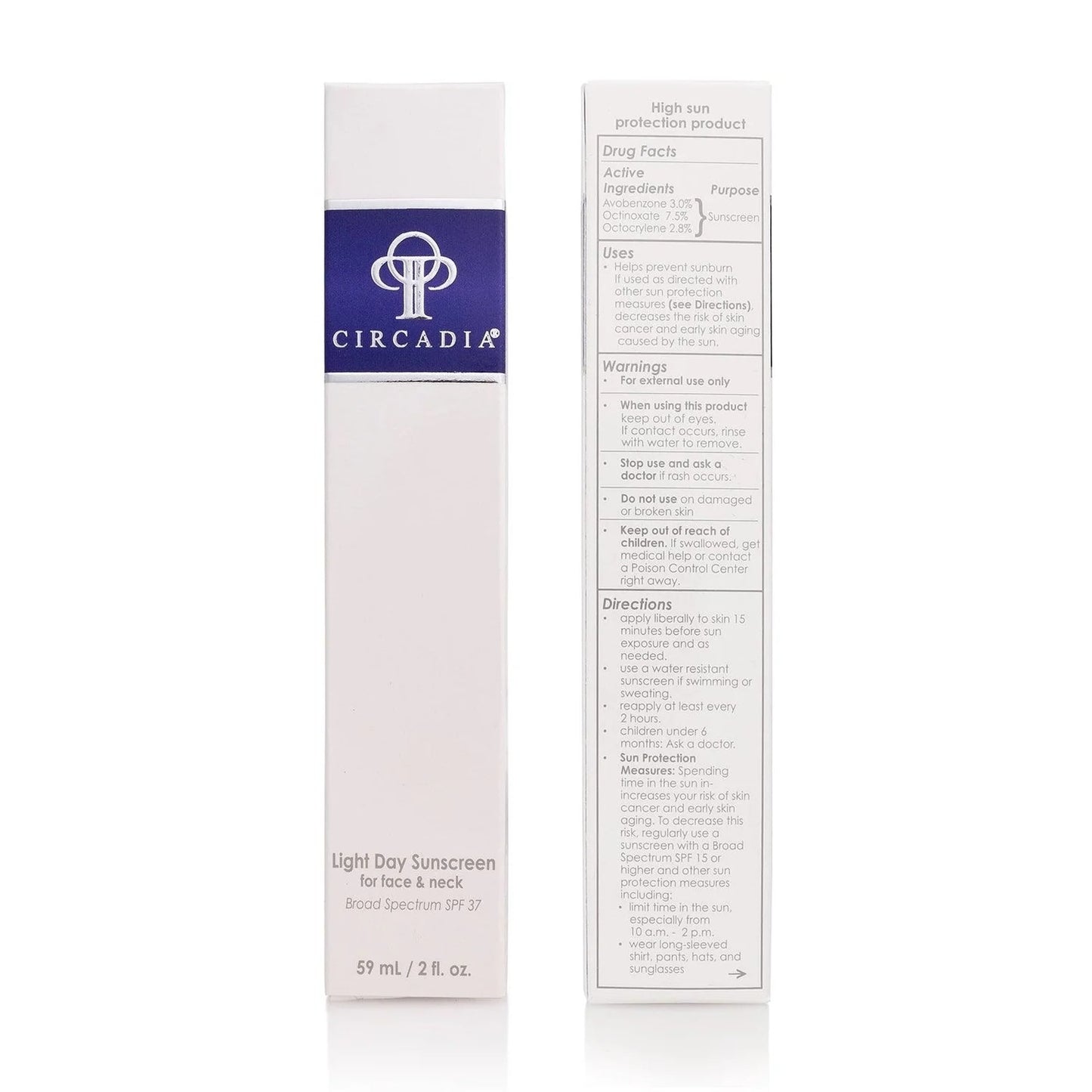 Skincare Circadia Light Day Sunscreen  2 oz Broad Spectrum SPF 37 Fast absorbing