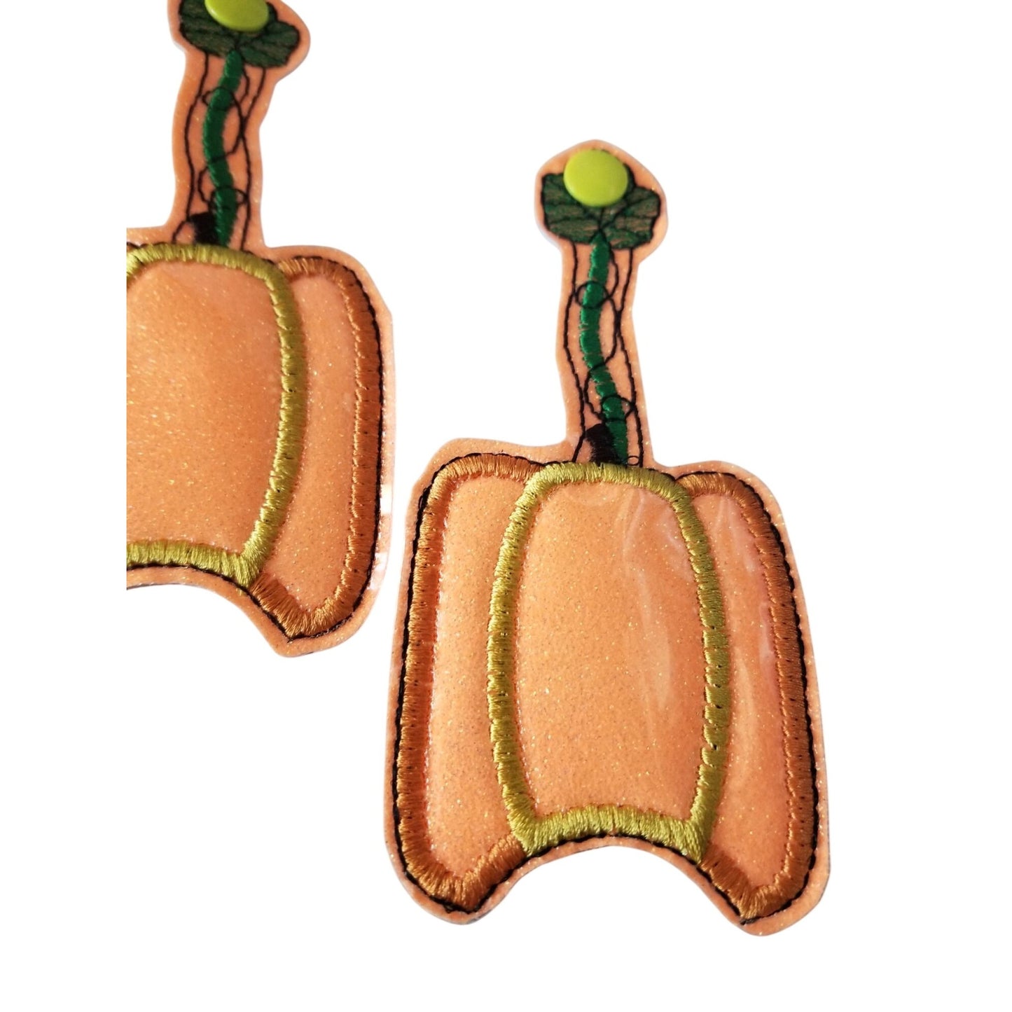 Bath & Body Works 1 oz Hand Sanitizer Set of 4 Pumpkins Embroidered Faux Leather Holder