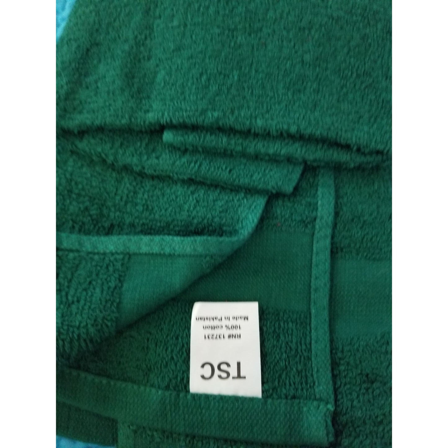 Kitchen Towel Embroidered 100%  Set 3 Cotton Black 1 Green Holiday Stockings Chimmy 15 x 21