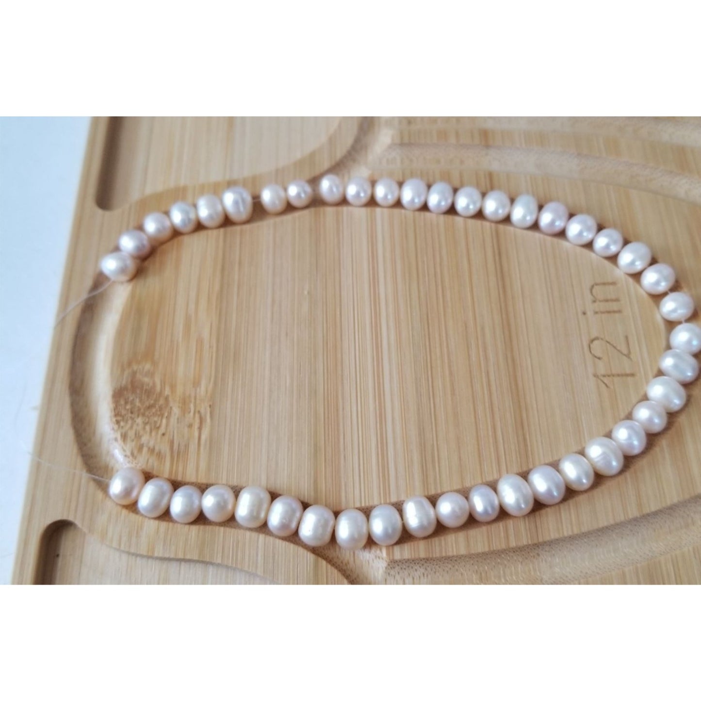 Loose Pearl Pink Pearl Bag  L 1  Round 8 mm  Bin Pearl  40 Pcs  89 ct  17.8  gr  10" Drilled