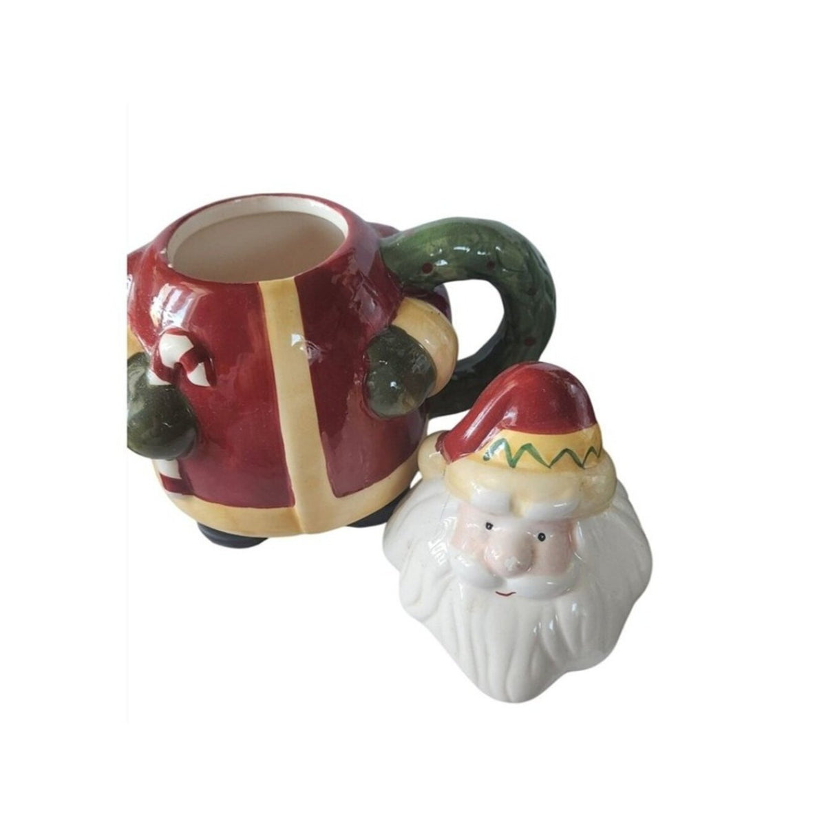 Mug Vintage Ceramic Santa Claus Holiday Mug With Handle  6 x 5