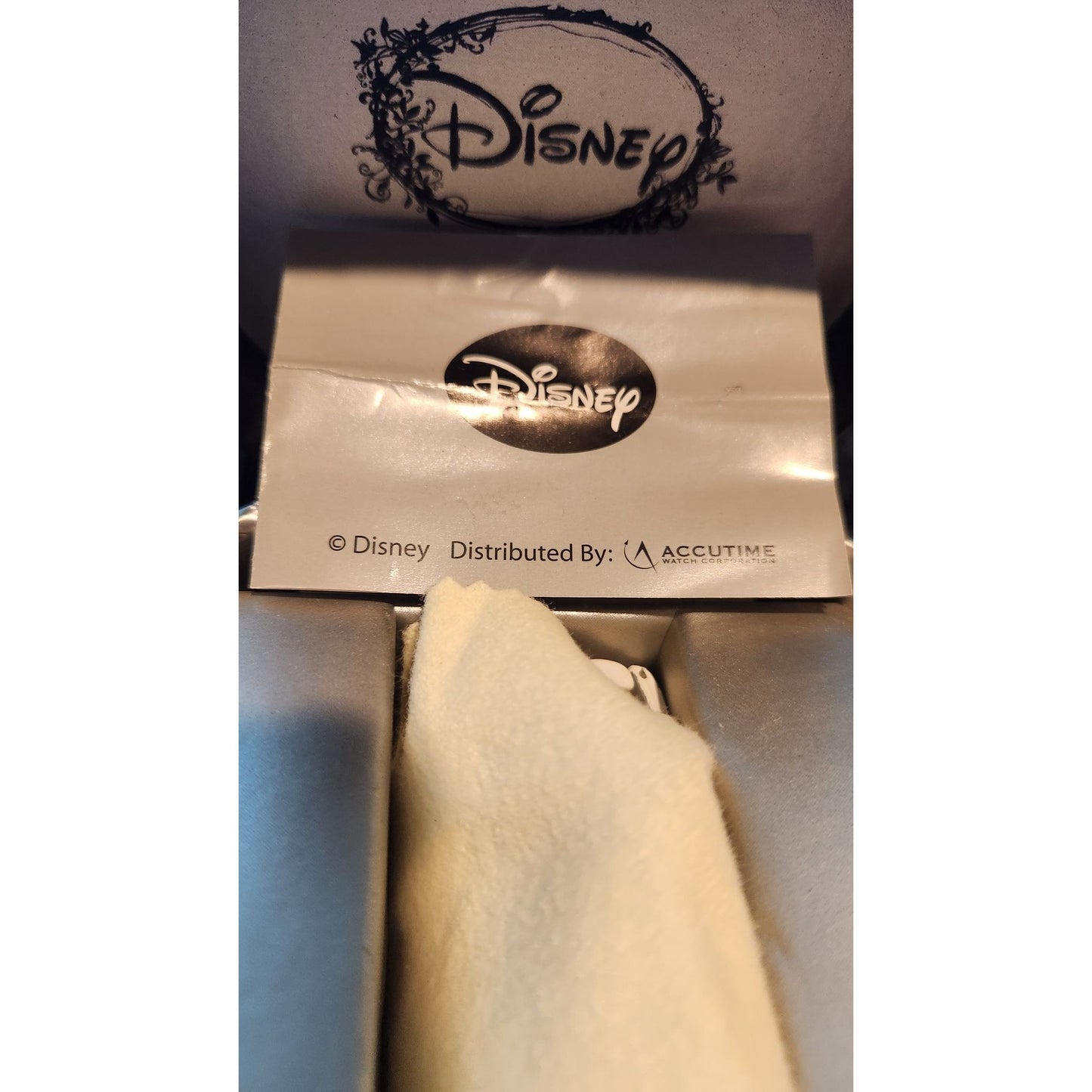 Watch Mickey Mouse  2002 White Painted Band scratched in a few places Mickey Running from the # 3