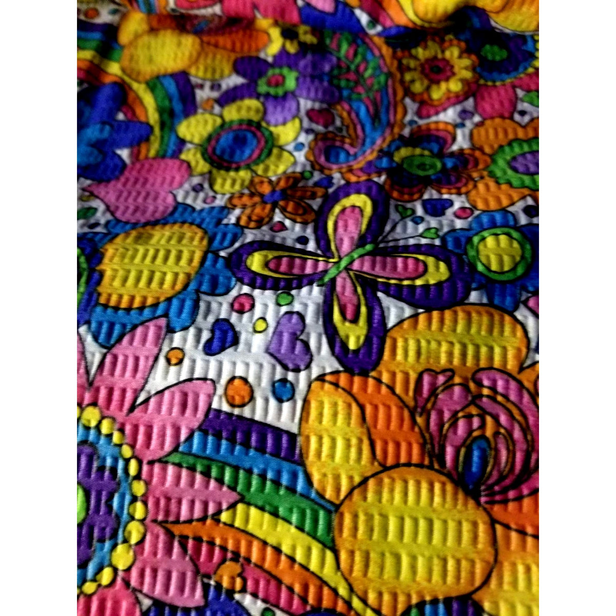 Material White Jules & Coco Fabric Flowers Orange  Red Green  Brown Green Leaves 44" x 72"  Cotton  2 Yrd Craft Clothing  Joann
