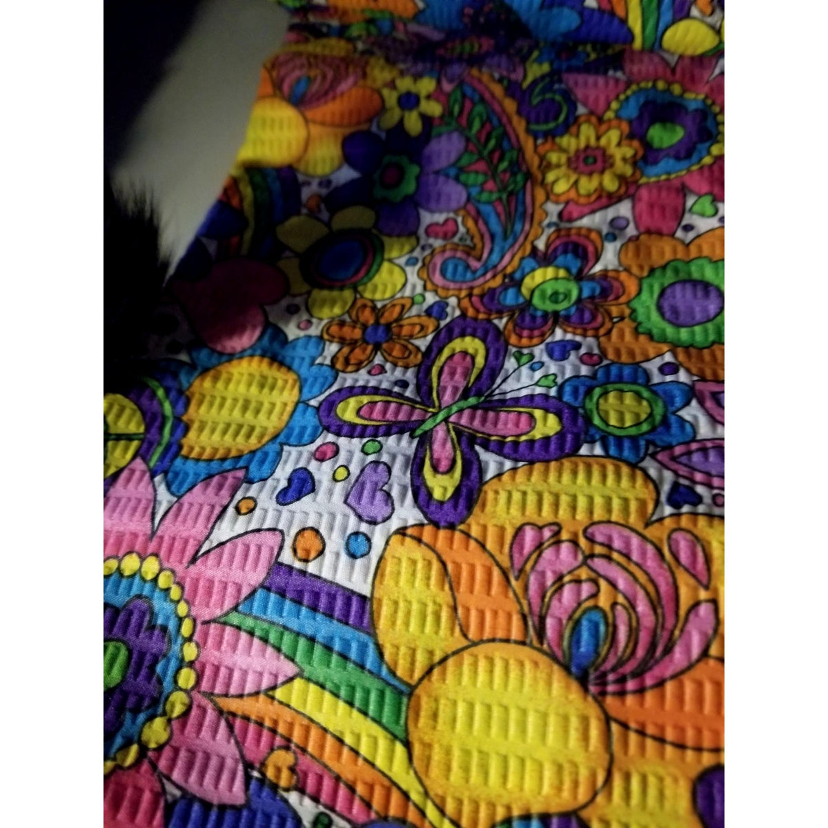 Material White Jules & Coco Fabric Flowers Orange  Red Green  Brown Green Leaves 44" x 72"  Cotton  2 Yrd Craft Clothing  Joann