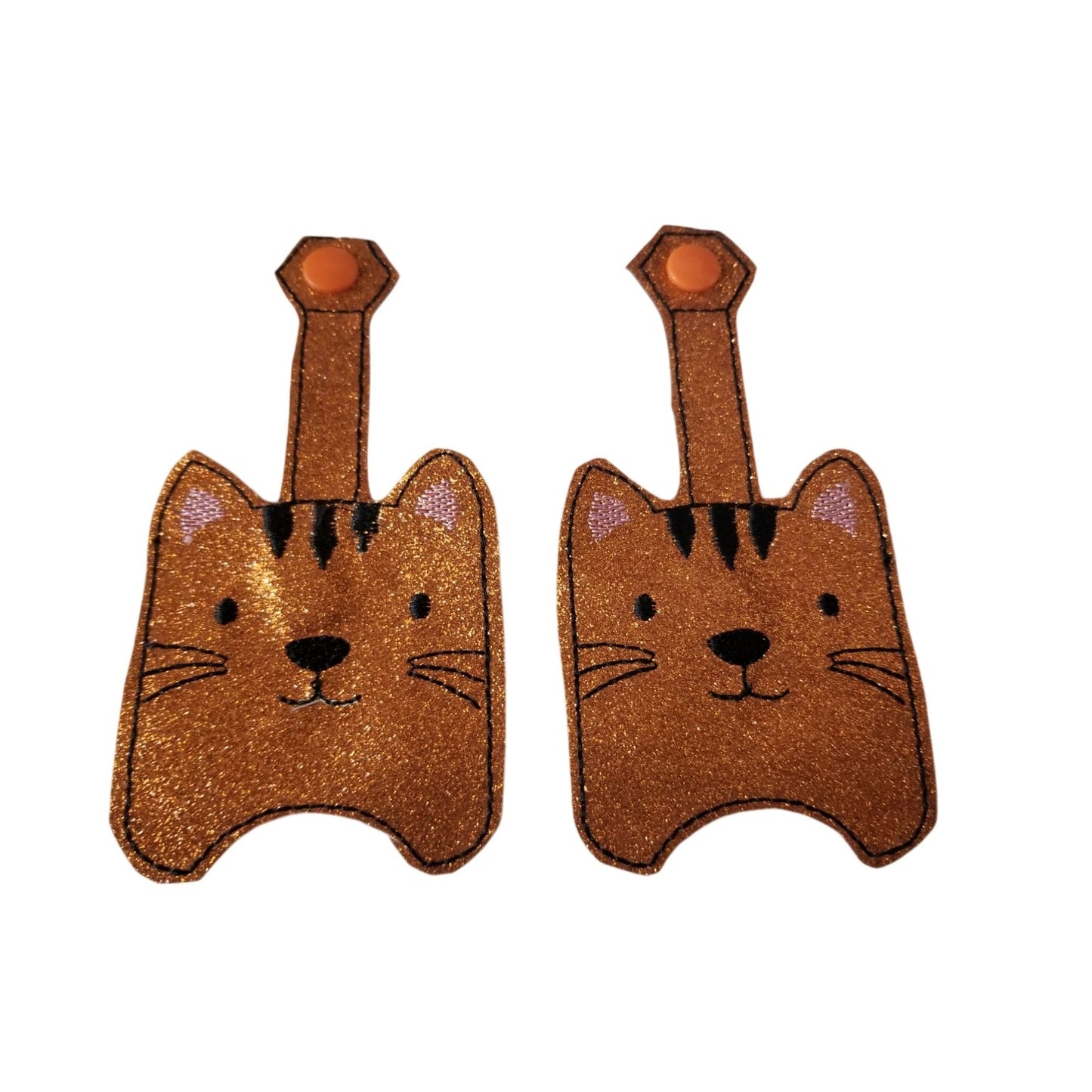 Bath & Body Works 1 oz Hand Sanitizer Set of 2 Cats Embroidered Faux Leather Holder