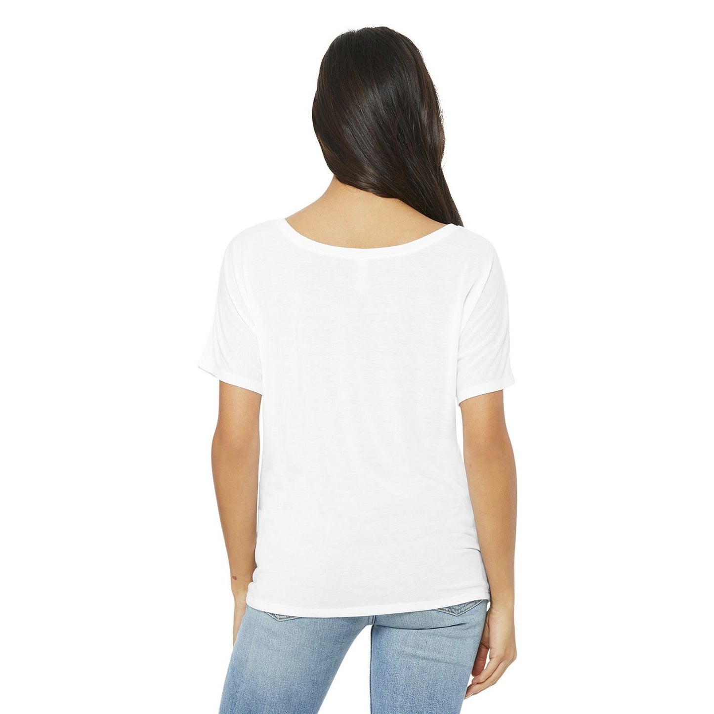 T-Shirt White Scoop Neck Bella  100% Cotton Size  Large