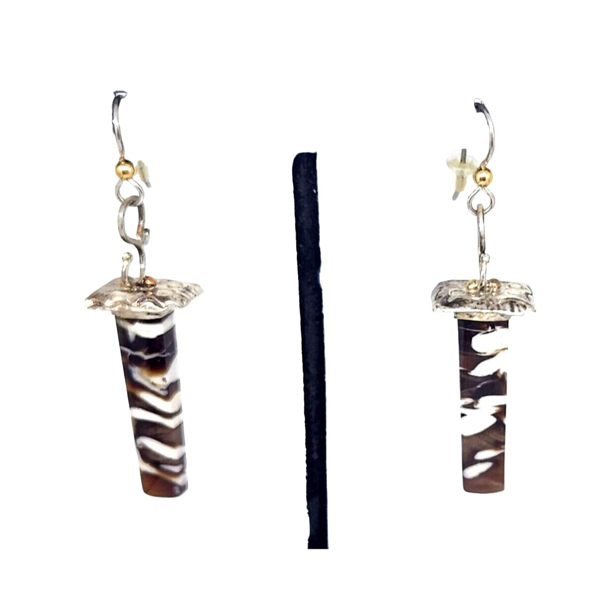 Earring Australian Peanutwood Earrings Silver 9.4 Gr Silver Hooks 925 Silver 45mm x 15mm