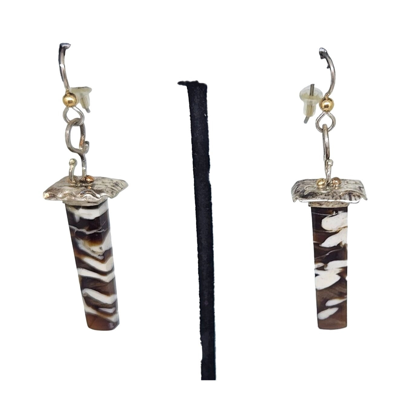 Earring Australian Peanutwood Earrings Silver 9.4 Gr Silver Hooks 925 Silver 45mm x 15mm