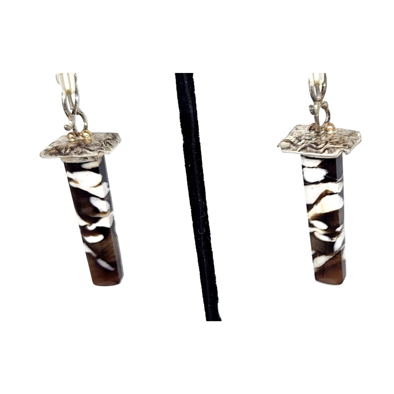 Earring Australian Peanutwood Earrings Silver 9.4 Gr Silver Hooks 925 Silver 45mm x 15mm