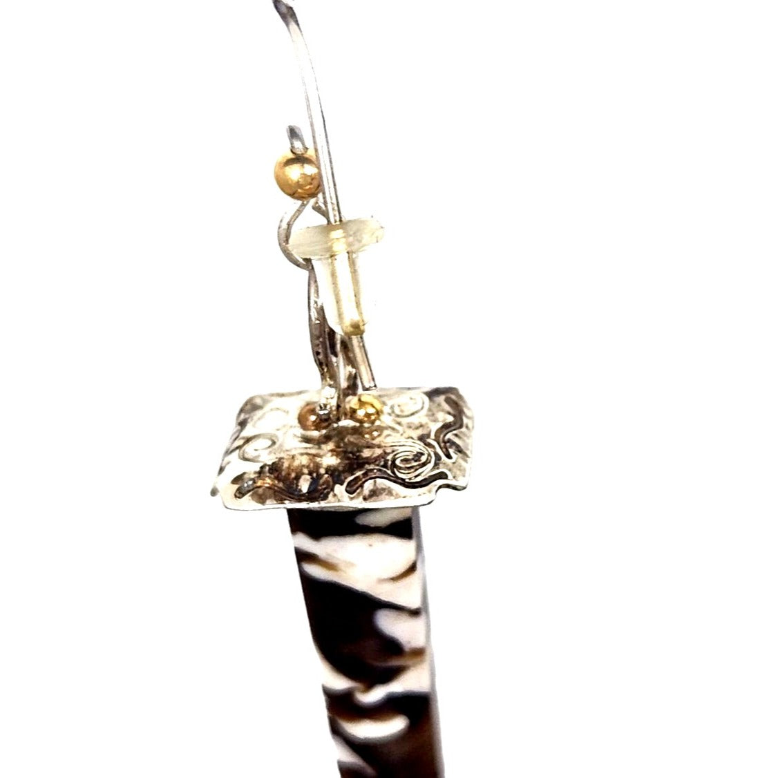 Earring Australian Peanutwood Earrings Silver 9.4 Gr Silver Hooks 925 Silver 45mm x 15mm