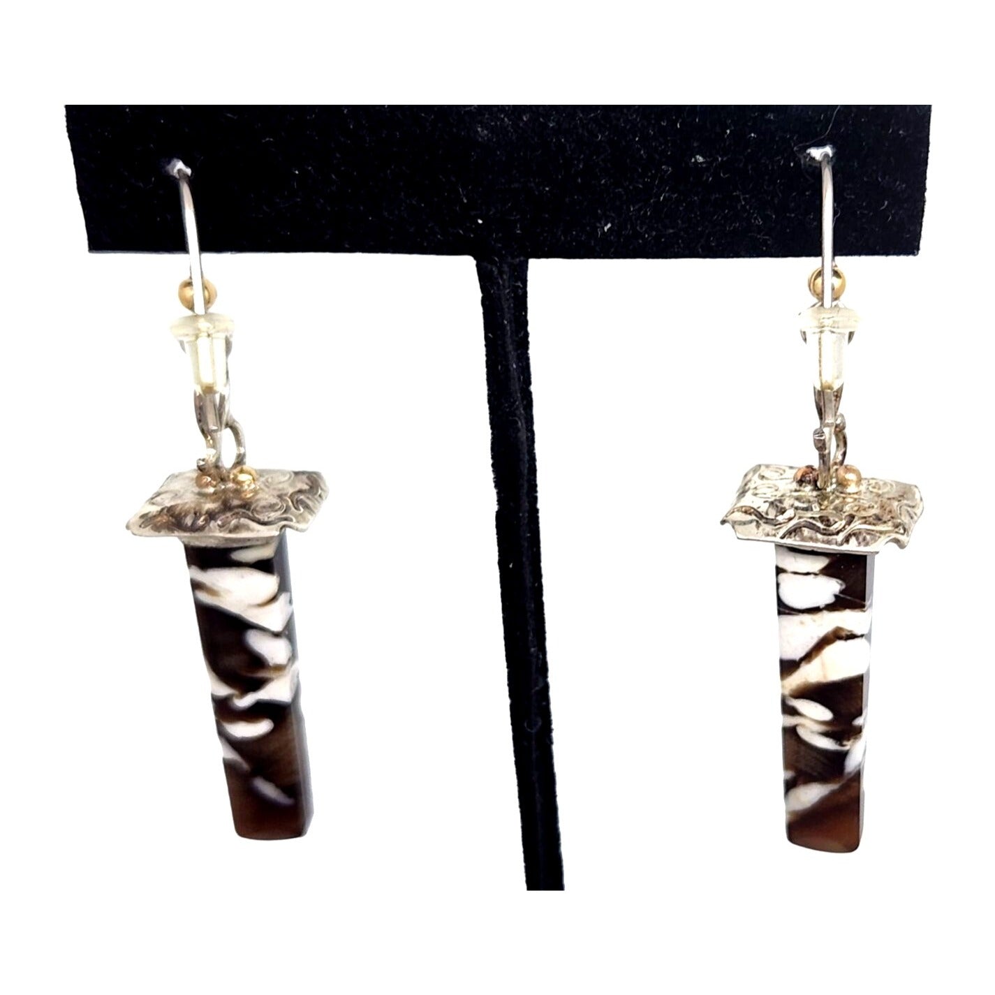 Earring Australian Peanutwood Earrings Silver 9.4 Gr Silver Hooks 925 Silver 45mm x 15mm