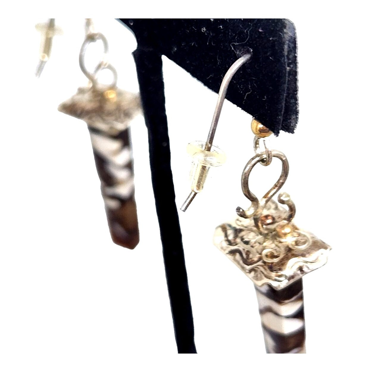 Earring Australian Peanutwood Earrings Silver 9.4 Gr Silver Hooks 925 Silver 45mm x 15mm