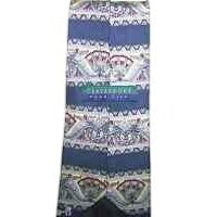 Tie Blue Red Silver Silk Neck Tie Claybrooke Brand  57  1/2 " Long  3 1/2" Wide