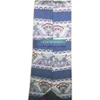 Tie Blue Red Silver Silk Neck Tie Claybrooke Brand  57  1/2 " Long  3 1/2" Wide