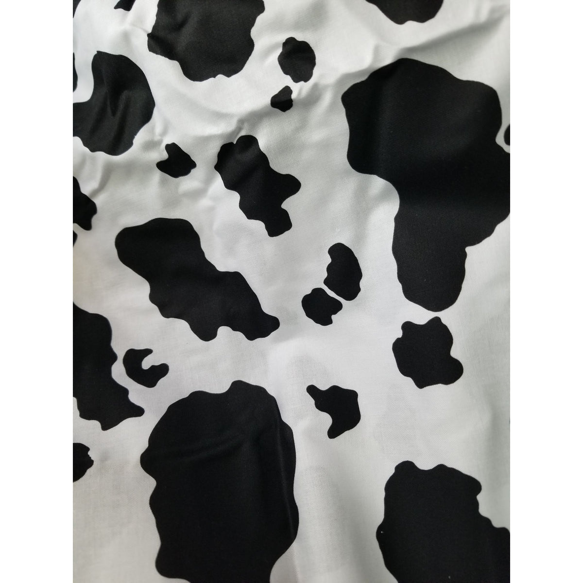 Material White Black Cow Spots Cotton Fabric Solid 1992  NTT  Fabric  44" x  72" Cotton