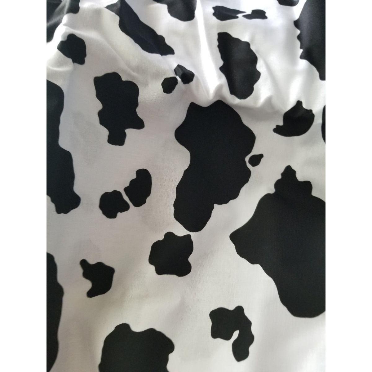 Material White Black Cow Spots Cotton Fabric Solid 1992  NTT  Fabric  44" x  72" Cotton