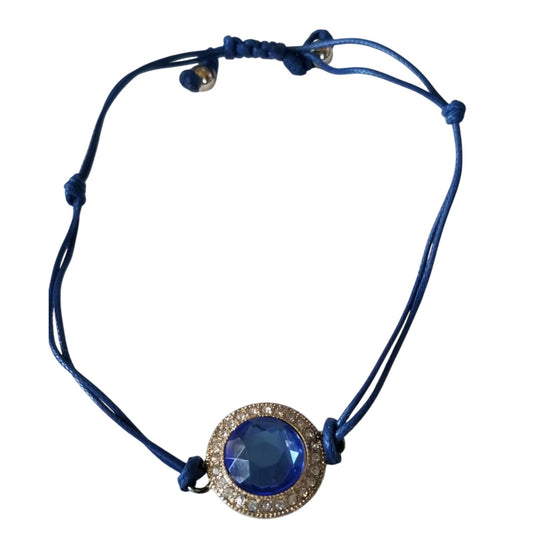 Avon Bracelet Energy String Bracelet Blue  Stone Rope String Knots
