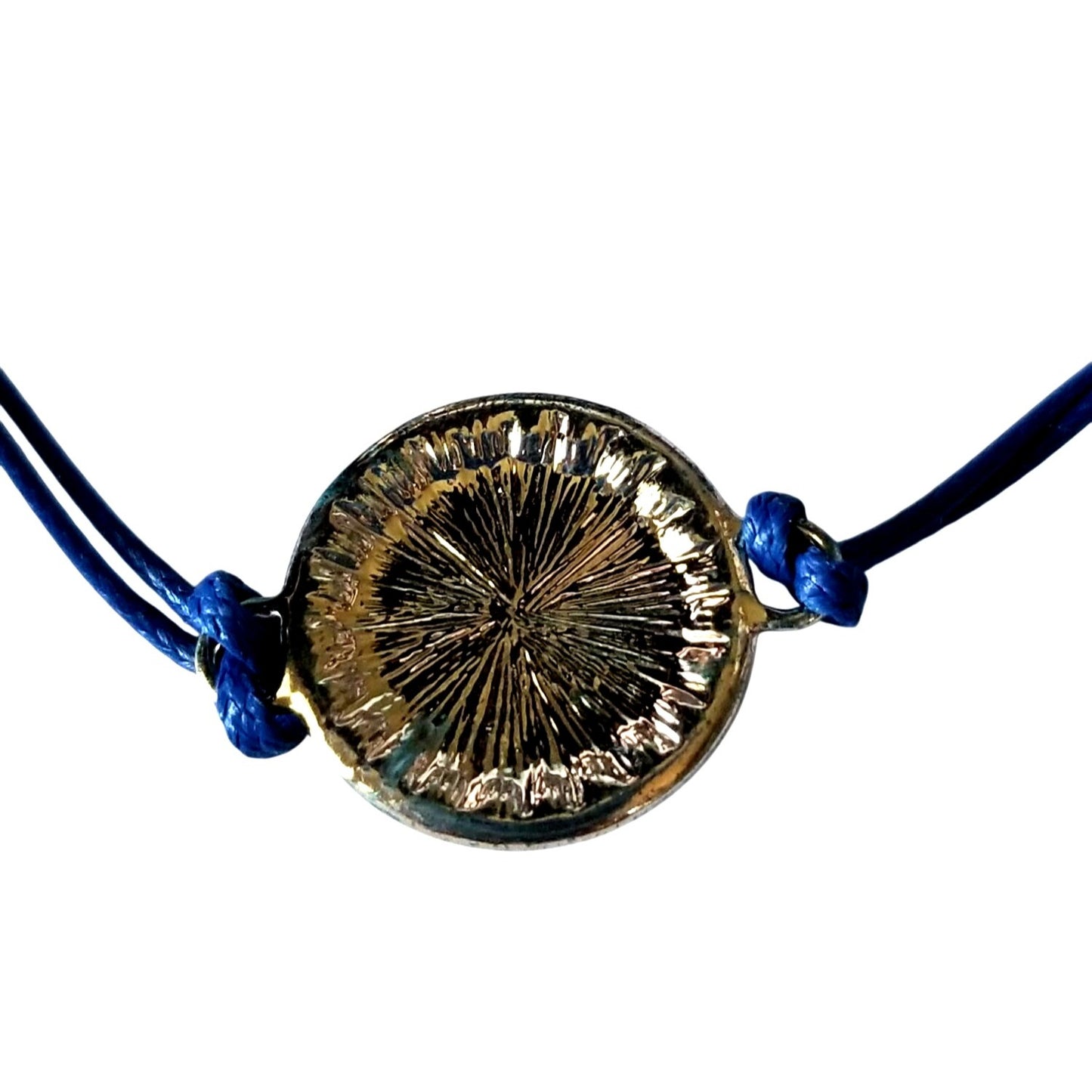 Avon Bracelet Energy String Bracelet Blue  Stone Rope String Knots