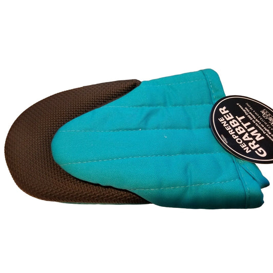 Grabber Mitt Kitchen  Basics Peacock Neoprene Grabber Mitt 7 in x 5 in size fits snugly on hand