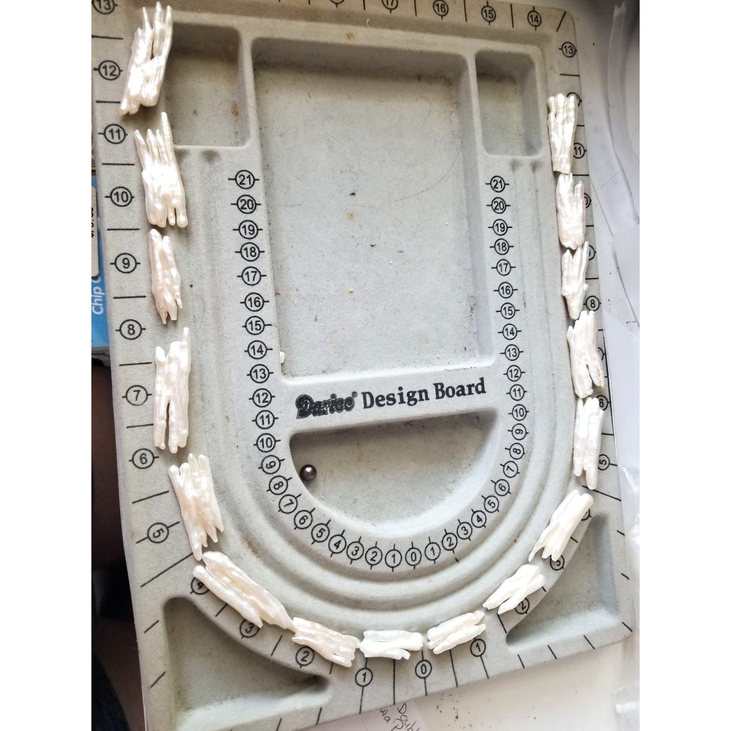 Loose Pearl White Biwa Double Stick Pearl Bag 2  Braque 24 "  Bin Pearl  16  Pcs 313  ct  62.7 gr  15 mm  x 30 mm