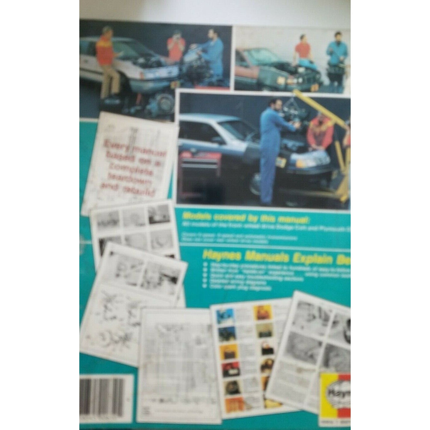 Book 1978 thru 1987  Haynes Dodge Colt Plymouth Champ  Automotive Repair Manual