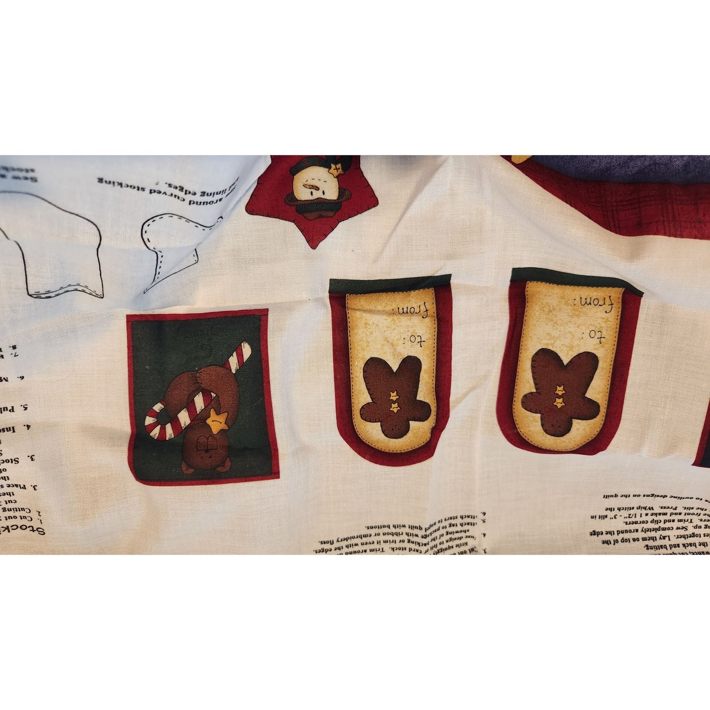 Craft Kit Whispering Pines Christmas Panel 36 x 60 Make several items applique