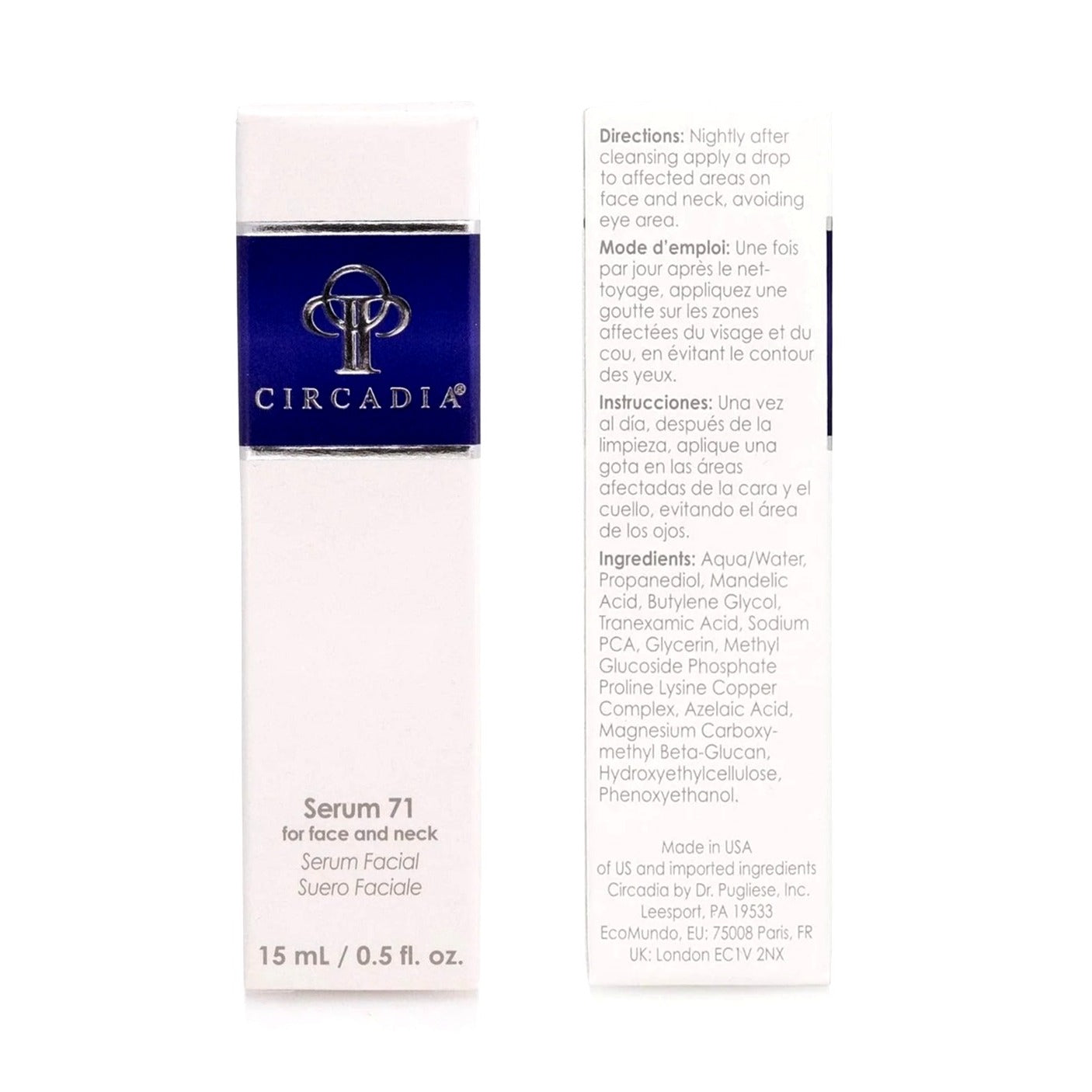 Skincare Circadia 8k  Serum 71 Facial Serum 0.5 oz  immune-boosting, nutrient-rich formulation