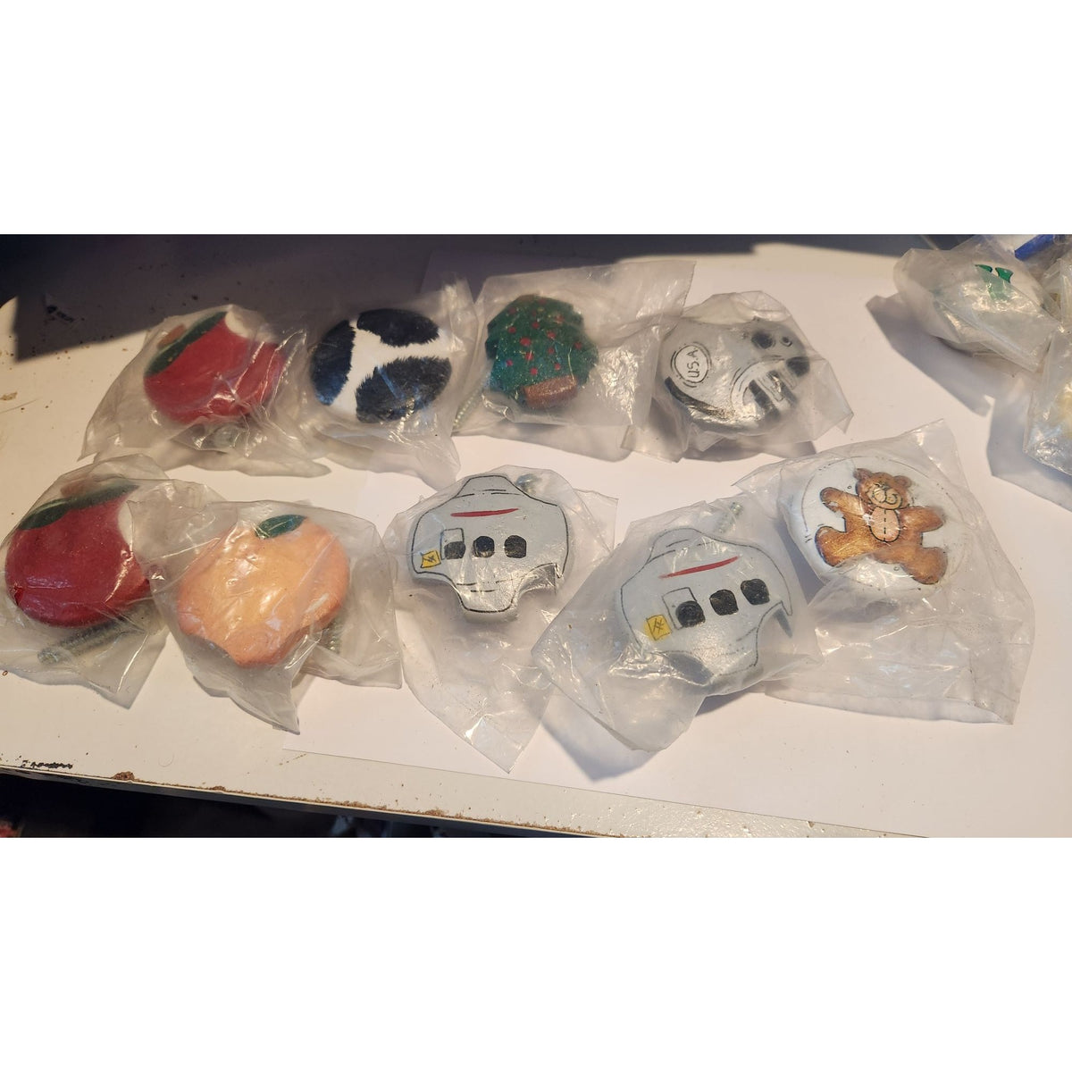 Door Pulls 8 Airplane Apples Bear Tree   Wood Painted 2" Wood