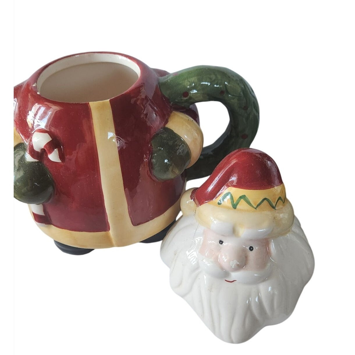 Mug Vintage Ceramic Santa Claus Holiday Mug With Handle  6 x 5