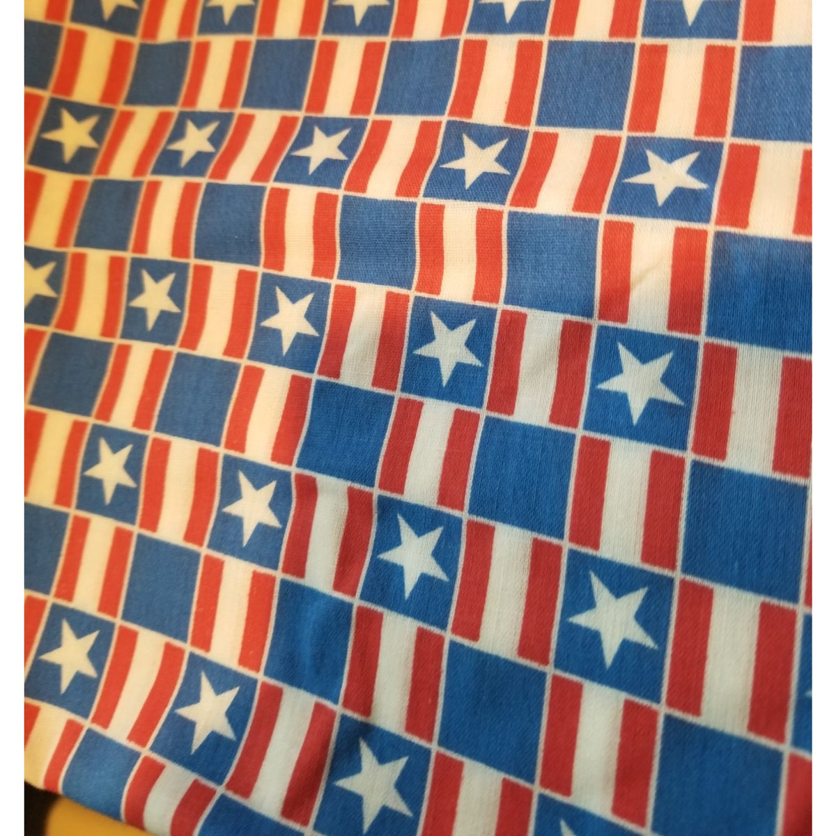 Material  Stars Stripes Red White Blue  44" x21"   Cotton Craft Clothing fabric