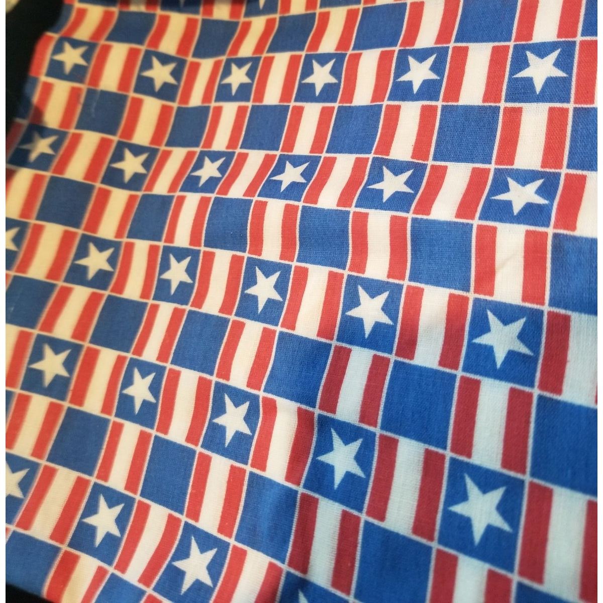 Material  Stars Stripes Red White Blue  44" x21"   Cotton Craft Clothing fabric