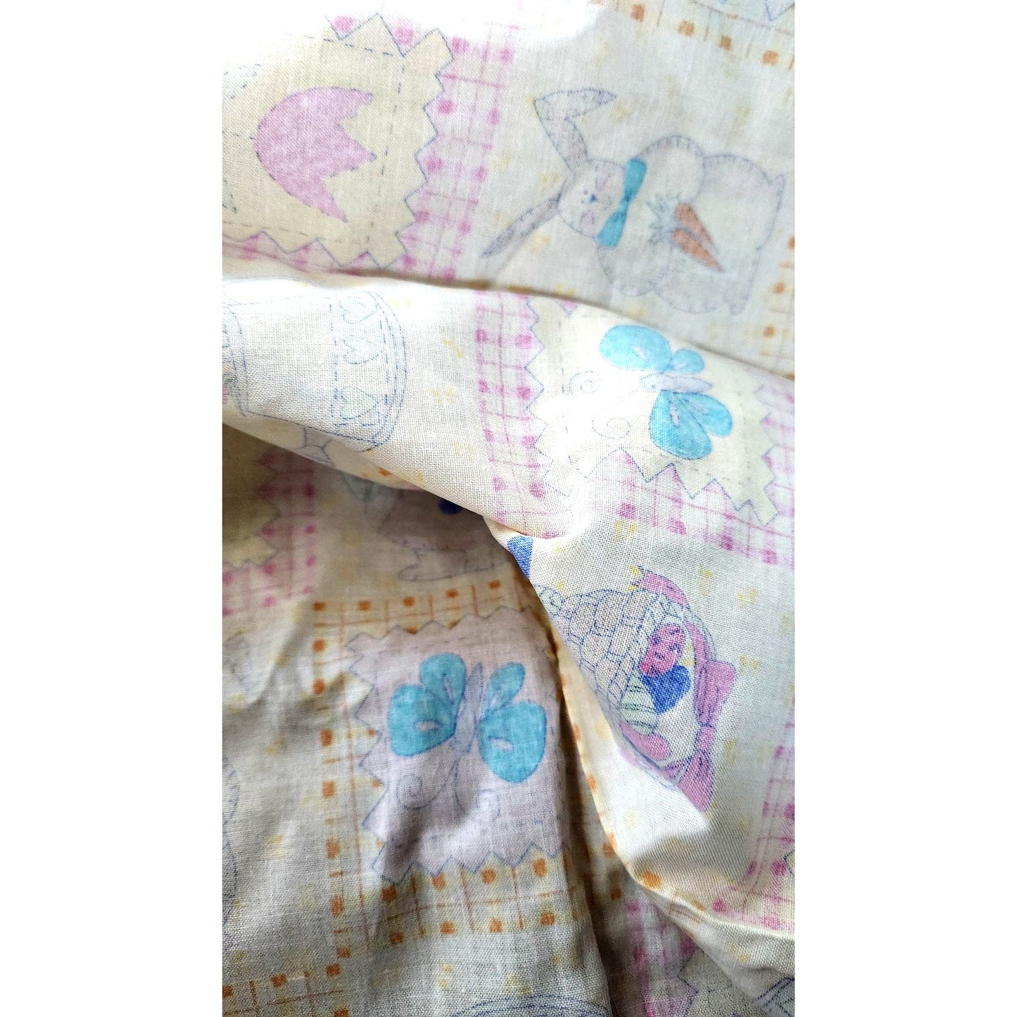 Material Yellow Easter Stiches # 6608 Spring Industries 44 x 40  Cotton Fabric Crafting Clothing Quilting