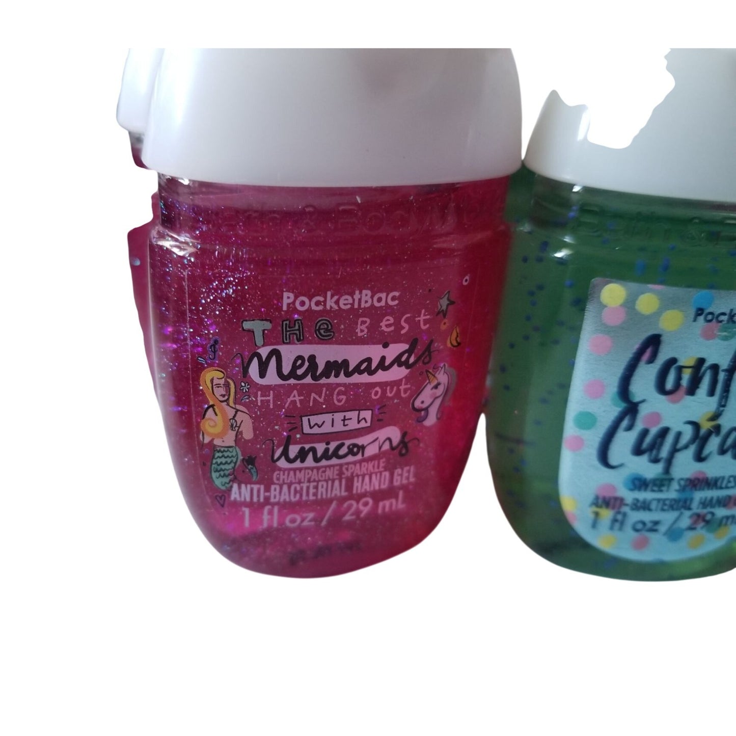 Bath & Body Works 12 Small 1 oz Hand Sanitizer 3 Mermaid Pink  5 Confetti Cupcake  4 Mermaid at Heart