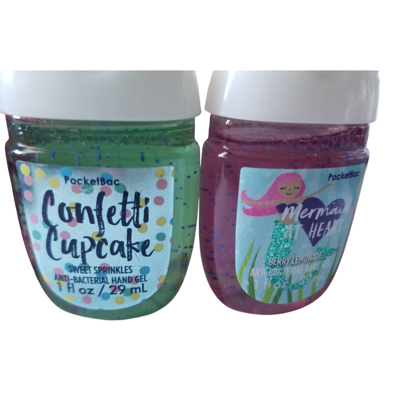 Bath & Body Works 12 Small 1 oz Hand Sanitizer 3 Mermaid Pink  5 Confetti Cupcake  4 Mermaid at Heart