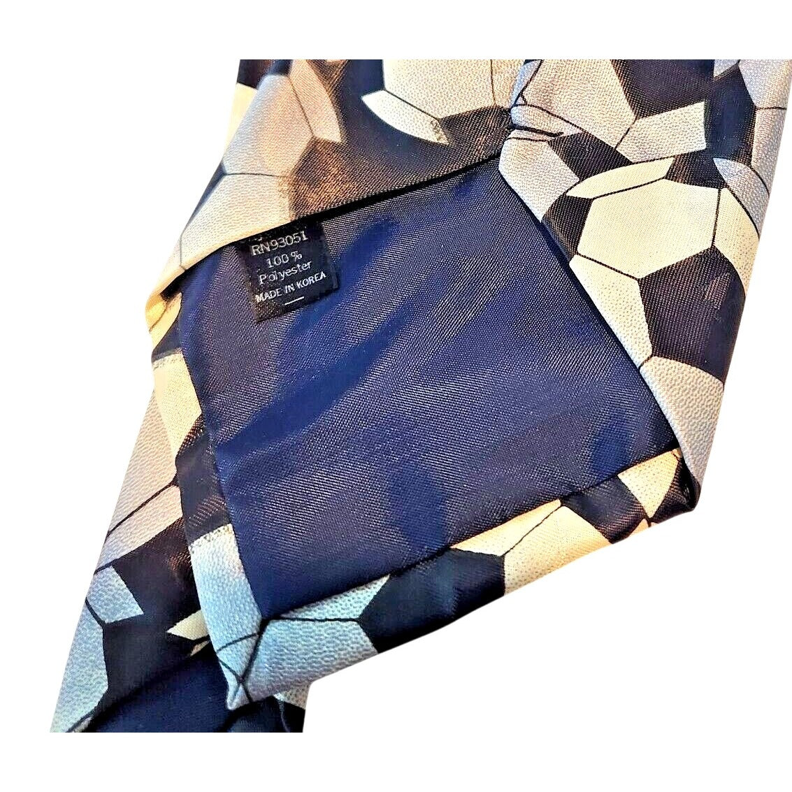 Tie Soccer Balls Silver Green Black Brand City One 62" x 4" Polyester