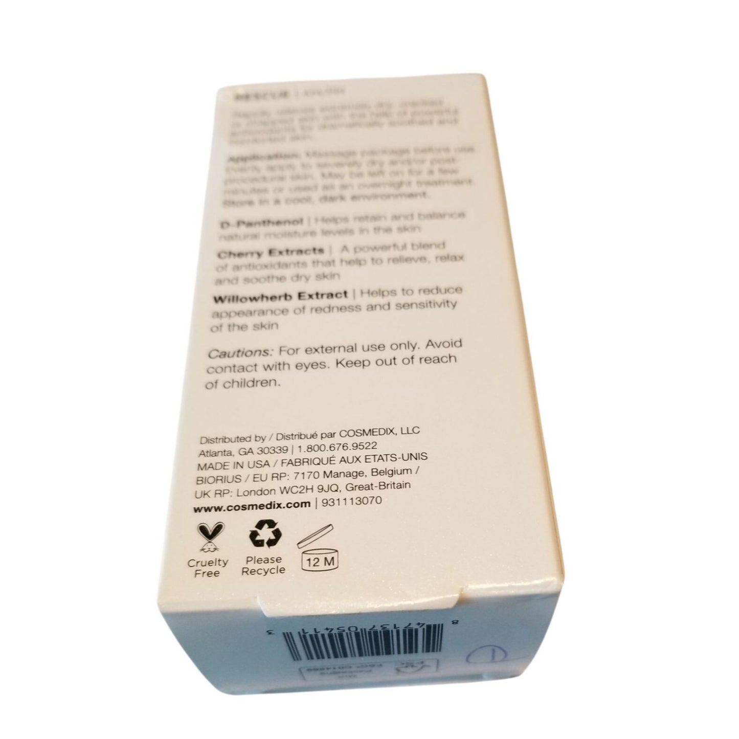 Skincare Cosmedix Rescue 1.7 oz Hadrating Mask new