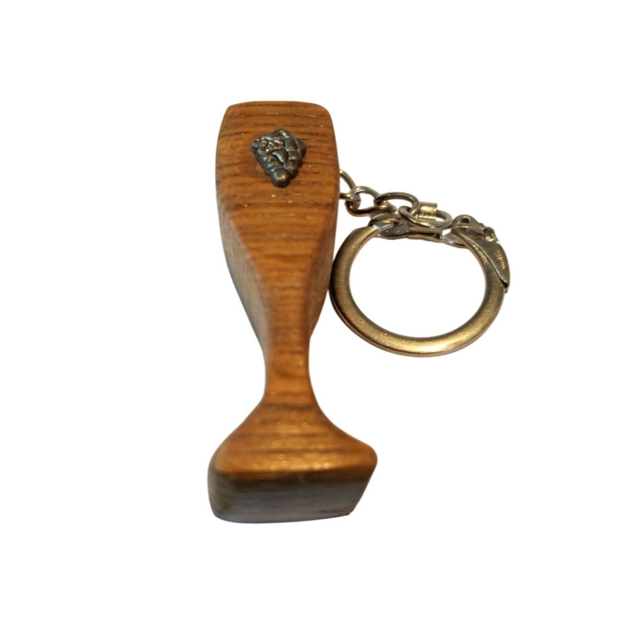 Key Chain Wood Wine Glass Shape Small Wine Charm on Keychain  2" x 1"