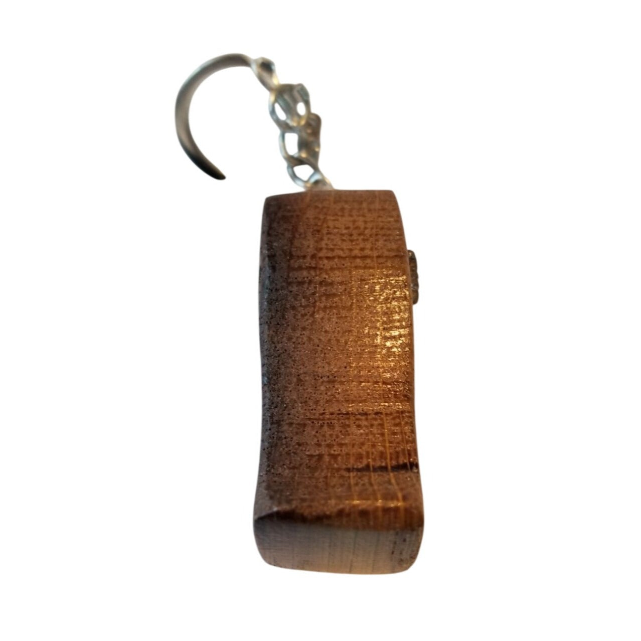 Key Chain Wood Wine Glass Shape Small Wine Charm on Keychain  2" x 1"