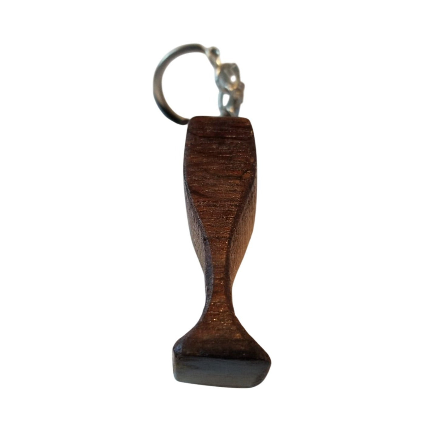 Key Chain Wood Wine Glass Shape Small Wine Charm on Keychain  2" x 1"