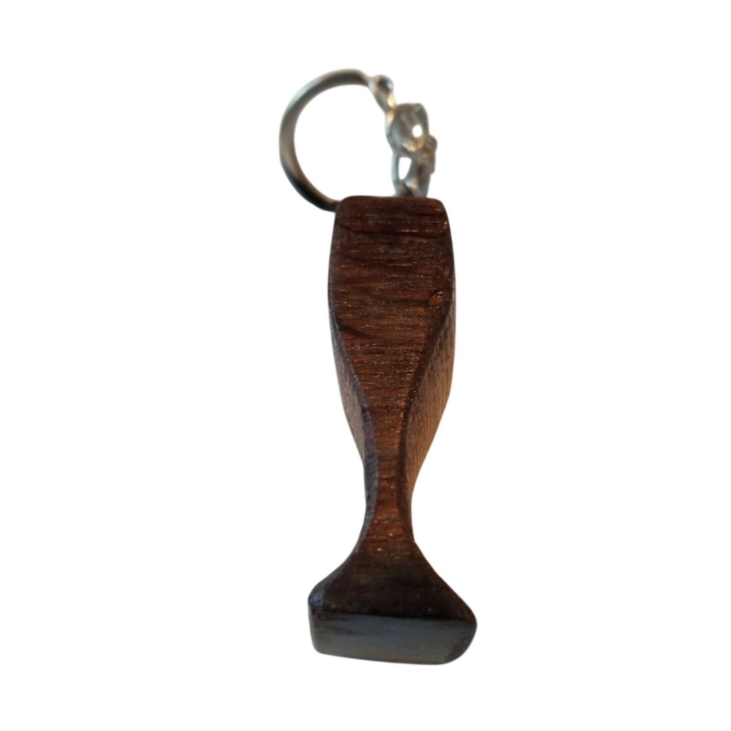 Key Chain Wood Wine Glass Shape Small Wine Charm on Keychain  2" x 1"