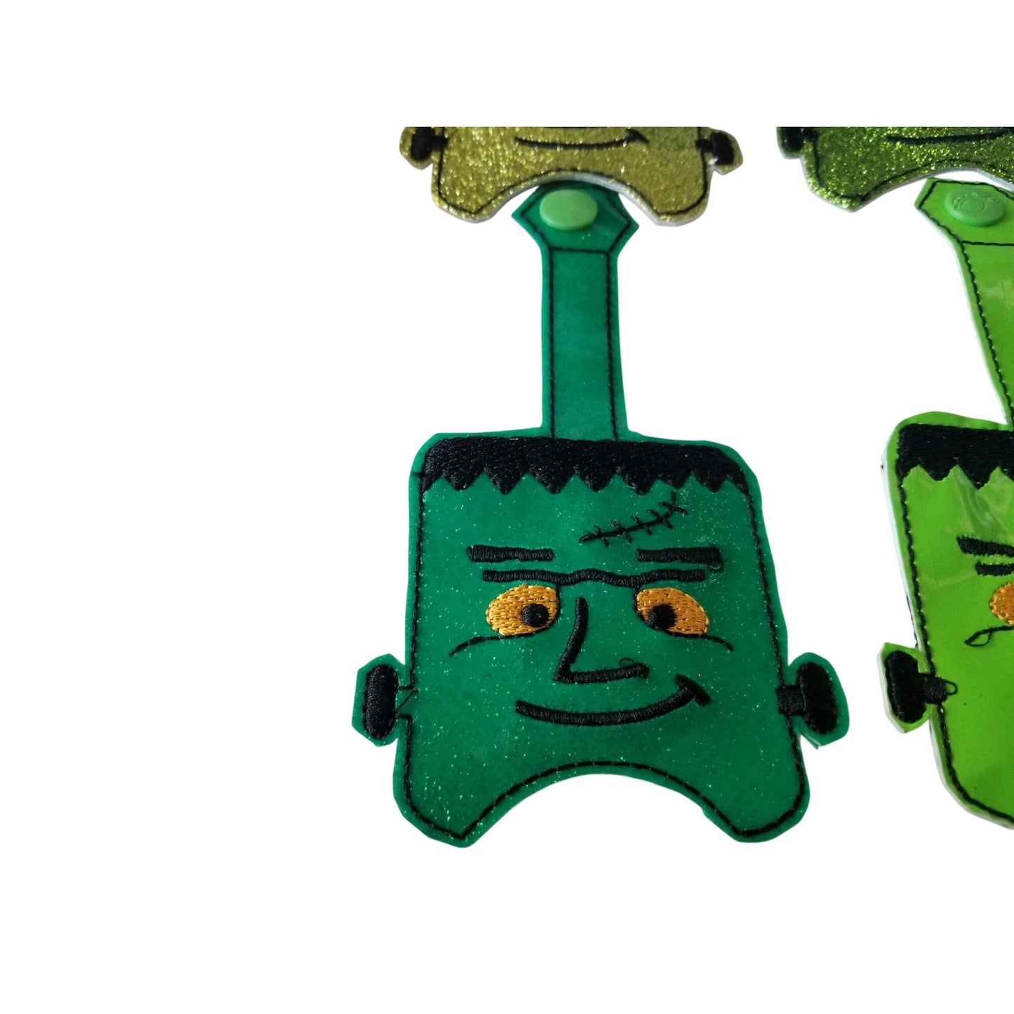 Bath & Body Works 1 oz Hand Sanitizer Set of 5  Monster Embroidered Faux Leather Holder