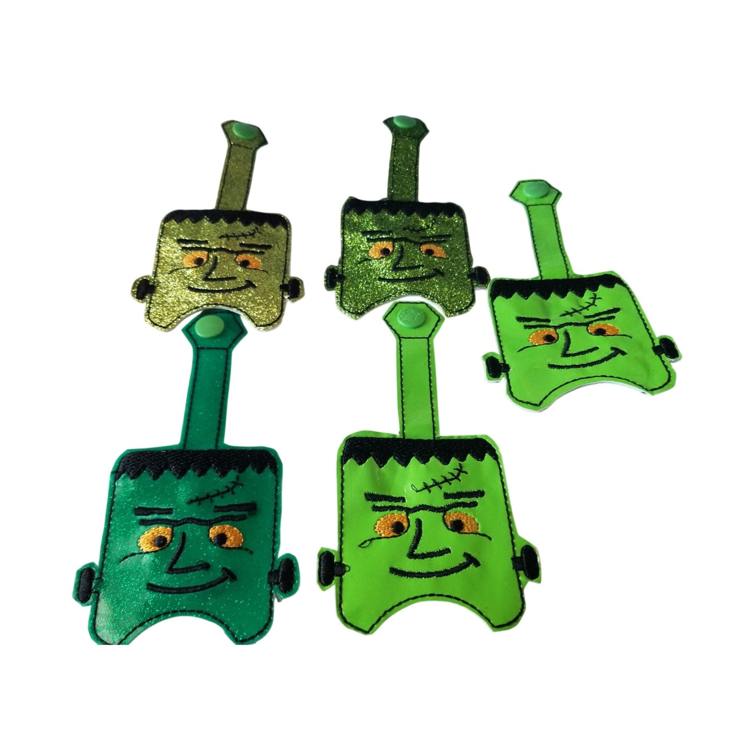 Bath & Body Works 1 oz Hand Sanitizer Set of 5  Monster Embroidered Faux Leather Holder