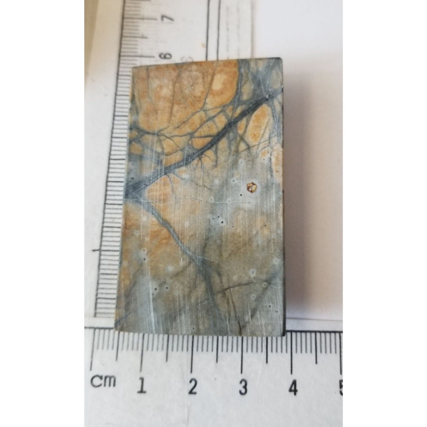 Loose Gemstone Picasso Marble Jasper Cabochon  3.5  cm x 5.5 cm 24.7 gr 124  ct Brown Black Red