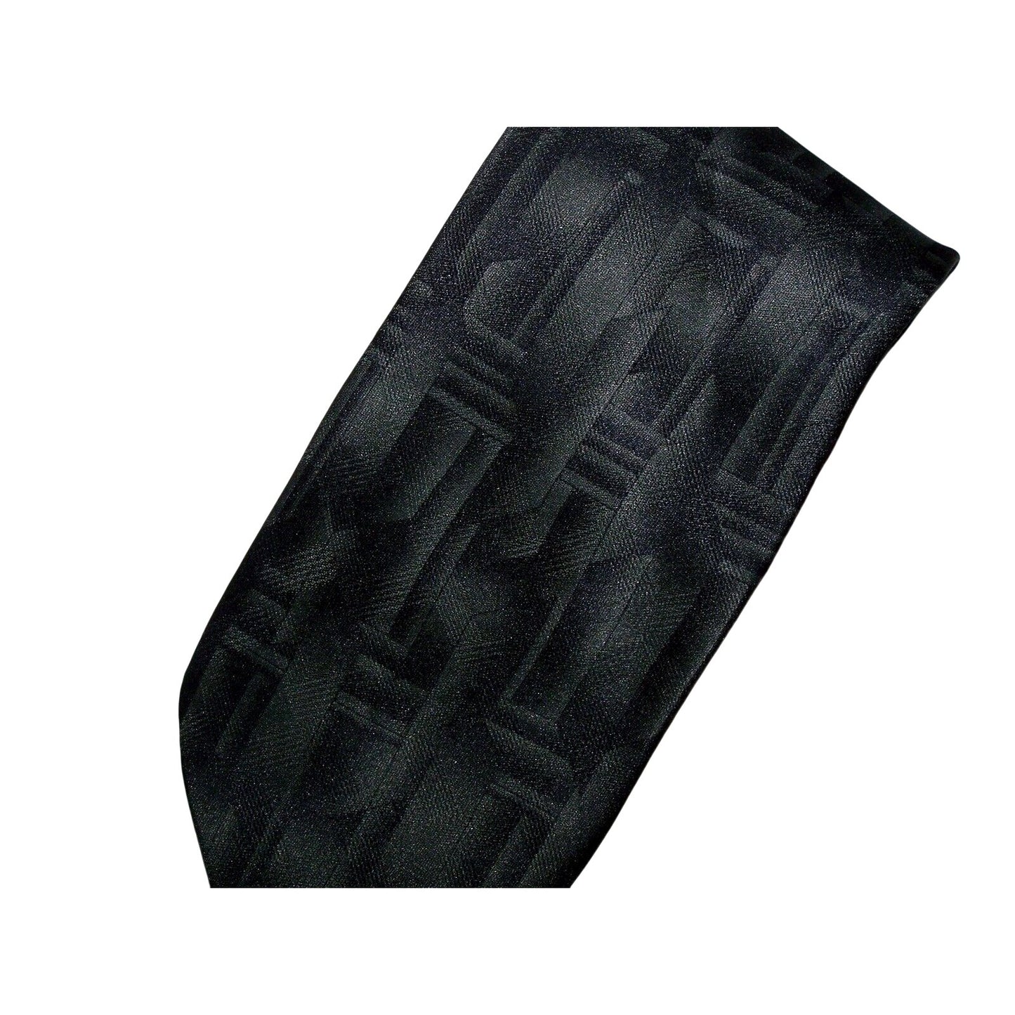 Tie Men's Polyester Neck Tie Brown Black Geometric Puritan Made in U S A
