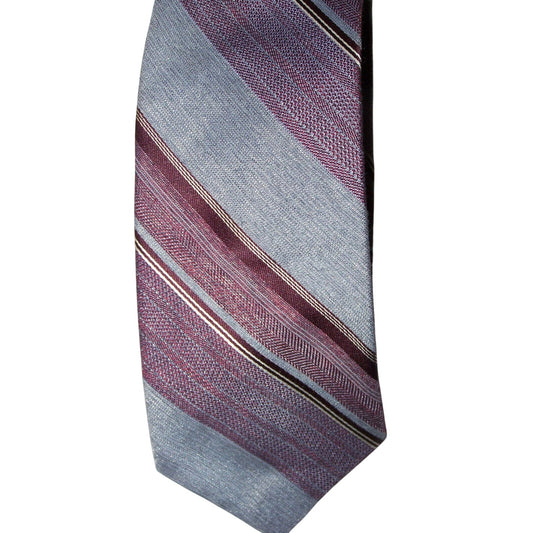 Tie Grey White Red Striped Brittsport by Brittania RN 13388 57  1/2 " L   3 " W