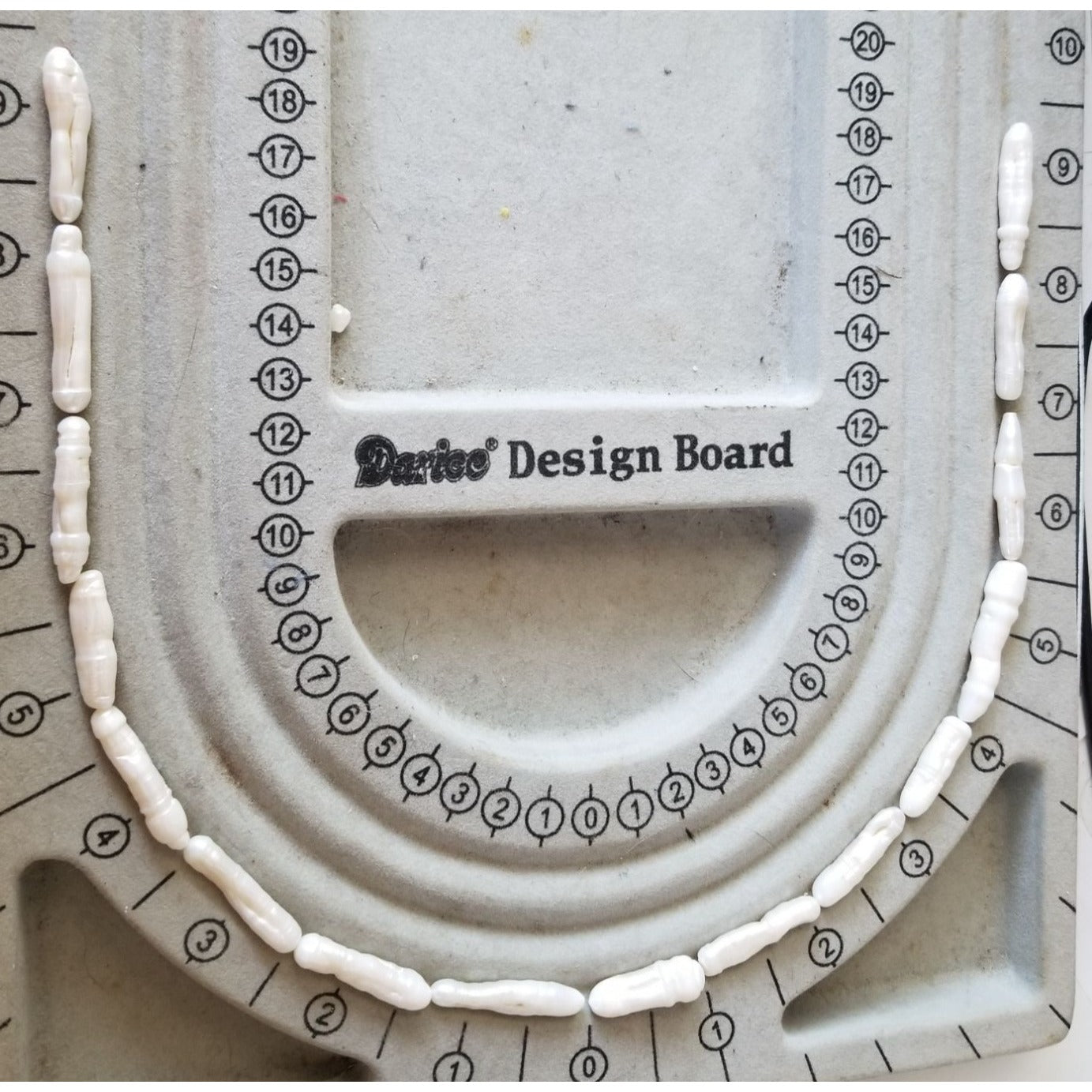 Loose  Biwa Stick Pearl Bag 2A  Baroque 16" Whitey  16 Pieces  118  ct  23.6 gr  1 cm  x 0.5 cm
